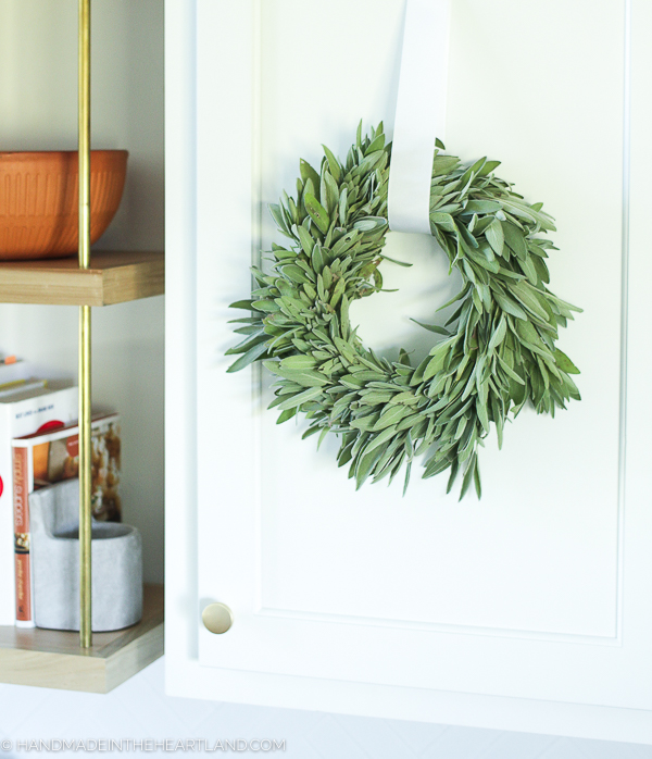 fresh sage wreath to use for cooking