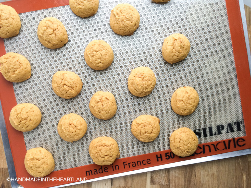 Cookies baked on a Silpat nonstick baking liner