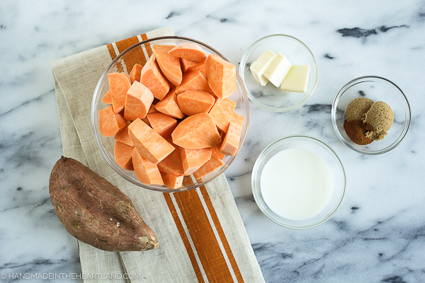 sweet potato casserole made with fresh sweet potatoes