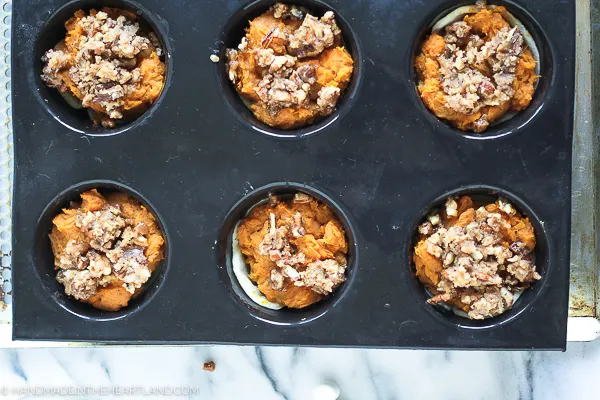 sweet potato casserole muffing cups