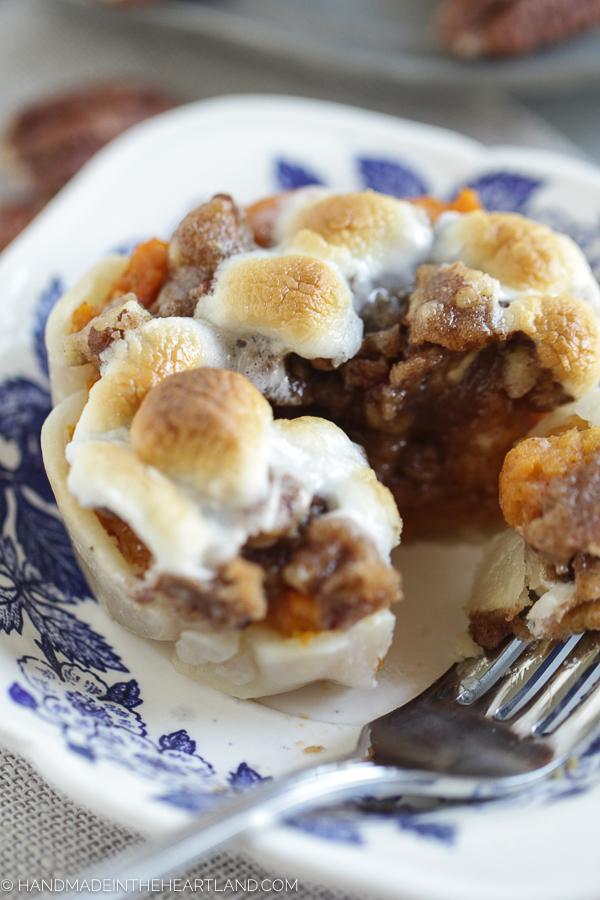 how to make individual servings of sweet potato casserole for Thanskgiving