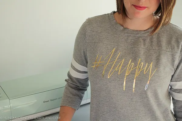 Cricut Foil Iron-On Vinyl Tee - Handmade in the Heartland