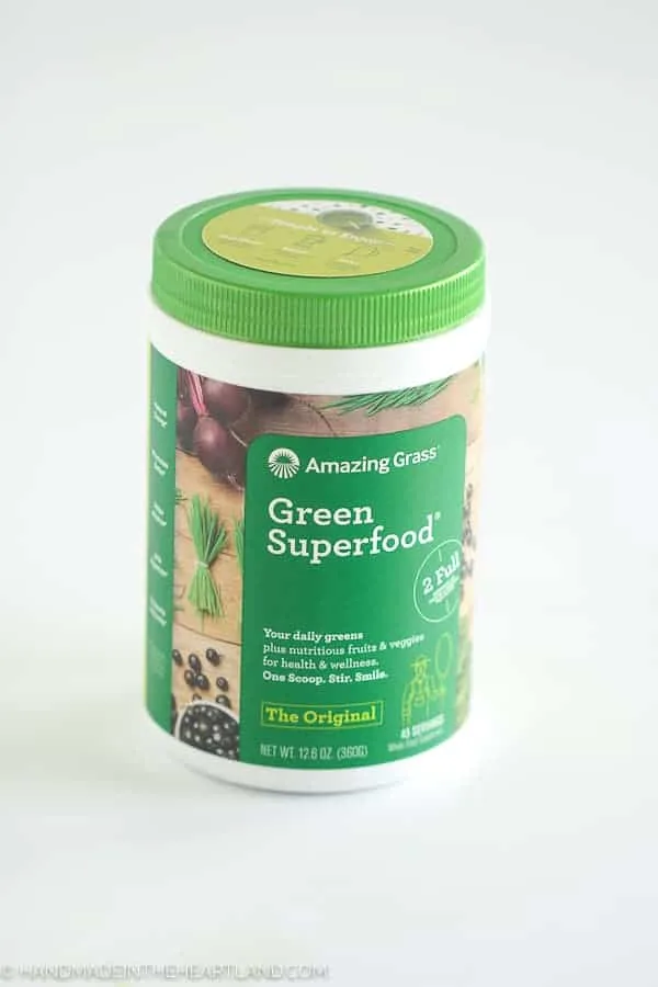 image of amazing grass superfood powder blend container
