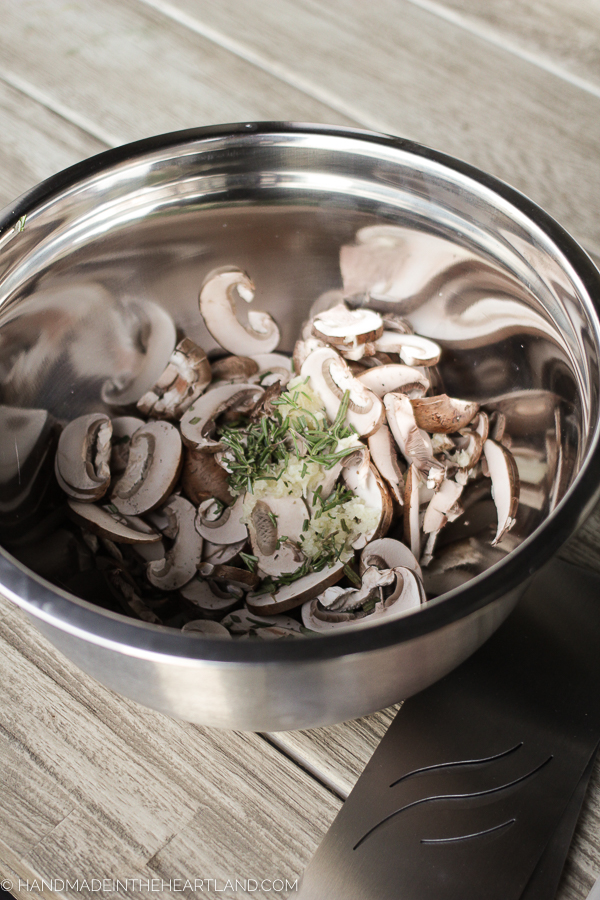 mushrooms and spices in a bowl