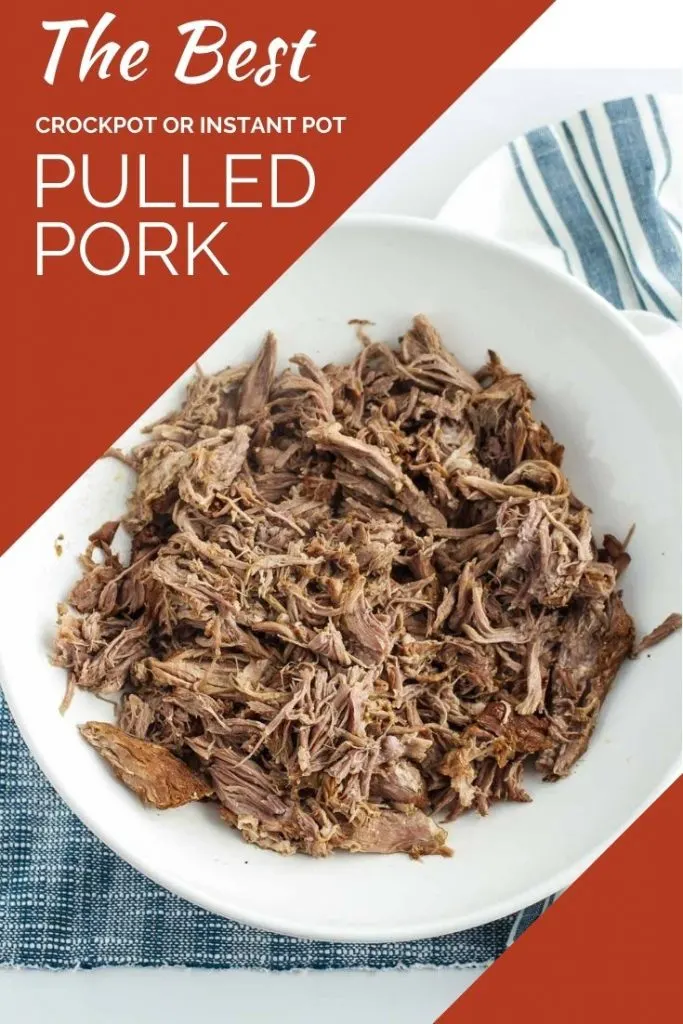 pulled pork in serving bowl