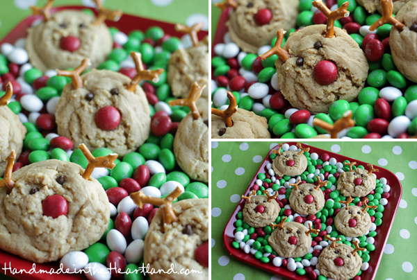 Cute and festive reindeer Christmas cookies