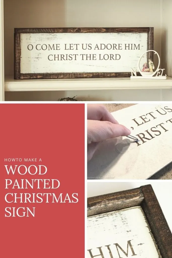 How to make a wood painted rustic Christmas sign