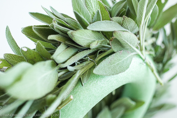 Handmade Woven Velvet Wreath, Sage Small