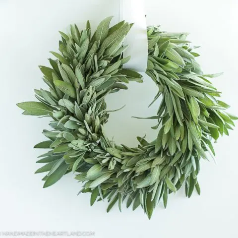preserve fresh sage with a diy wreath