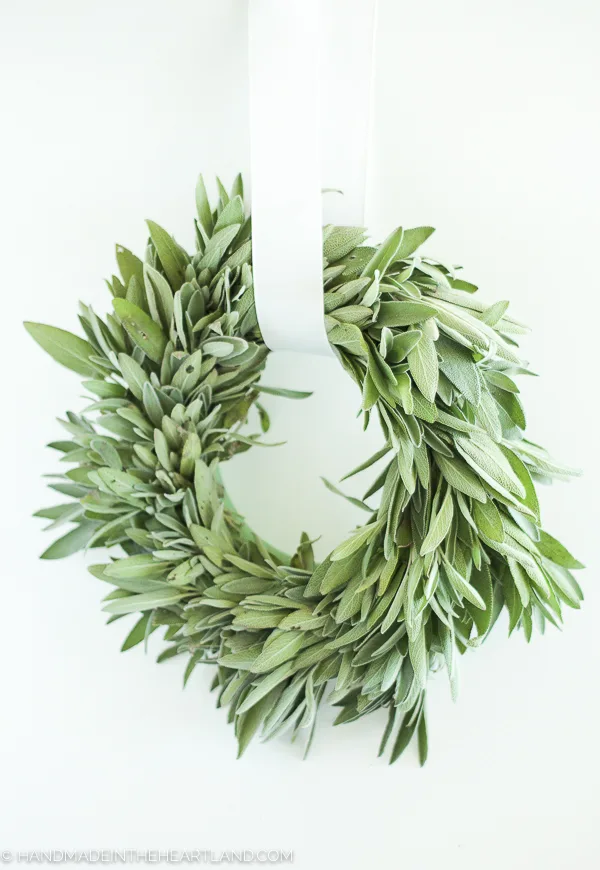 fresh sage to dried with this diy sage wreath