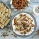 Easy Pumpkin Cheesecake Dip with Caramel & Pecans