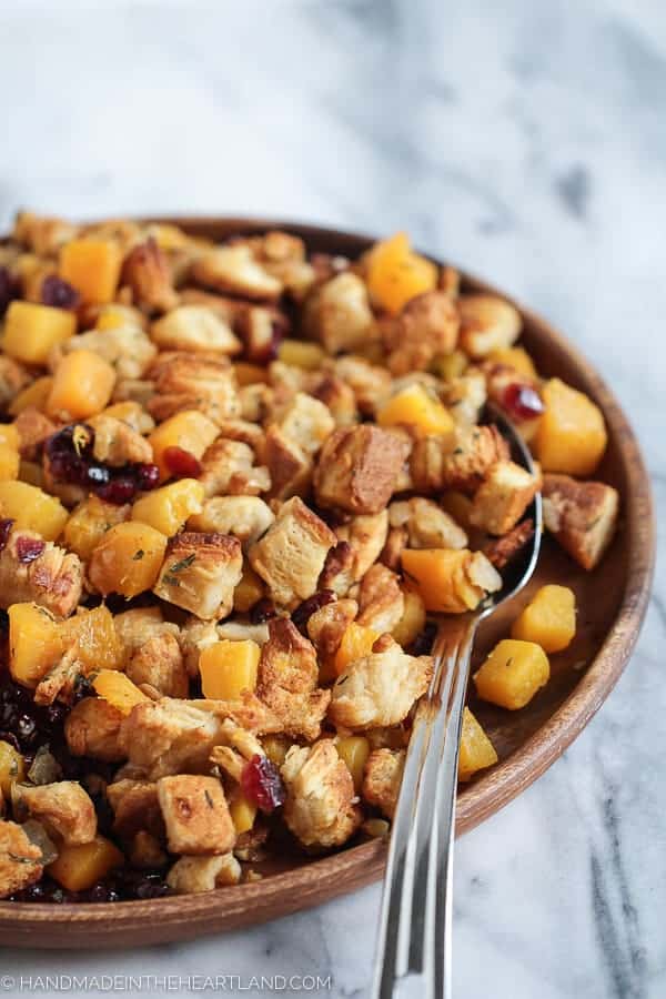 butternut squash, sausage and sage stuffing