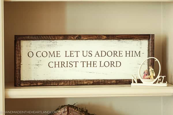 Wood Painted DIY Christmas Sign