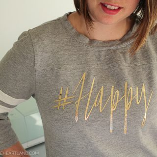 Cricut Foil Iron-On Vinyl Tee - Handmade in the Heartland