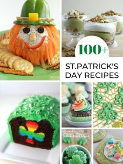 Collage image of multiple different foods for St.Patrick's day