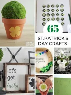 collage image of st.patrick's day crafts