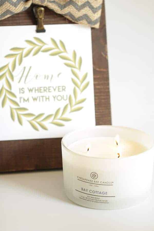 Chesapeake Bay Candles with free Home Decor Printable