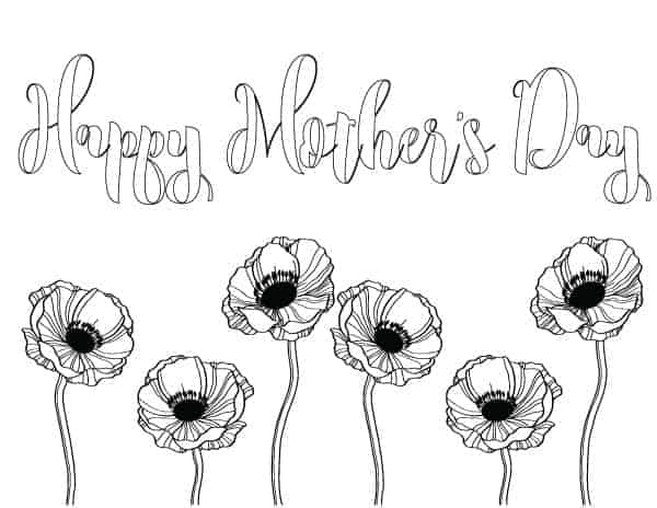 Mother's Day coloring pages for kids or adults to enjoy!
