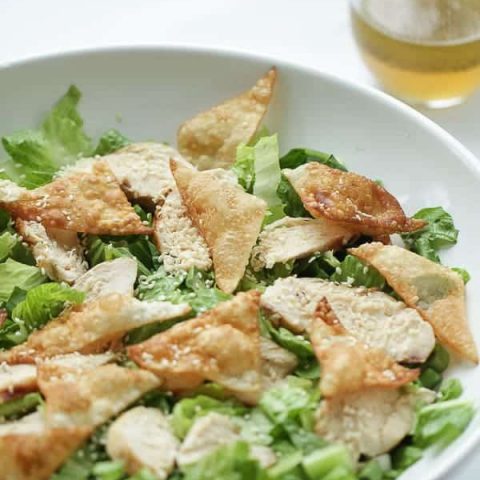 Chicken wonton salad