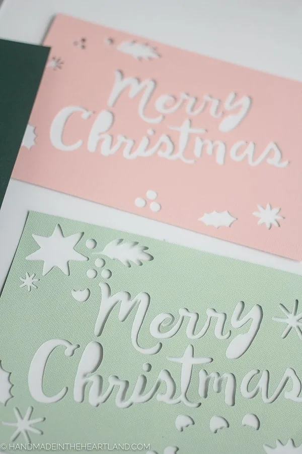 Cutting beautiful Christmas cards with the Cricut explore.