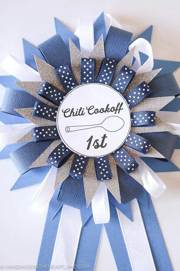 1st place chili cook off prize ribbon