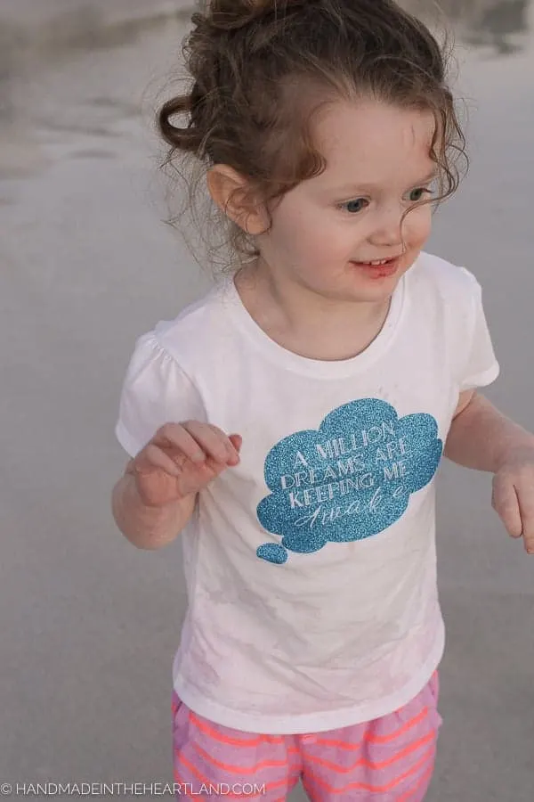 Toddler wearing DIY Greatest Showman quote tshirt, DIY Greatest Showman T-shirt