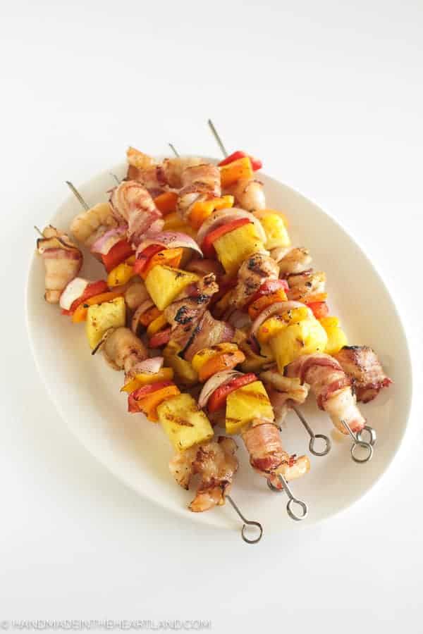 Image of Grilled Bacon Wrapped Shrimp Skewers (6 of 13) Handmade in