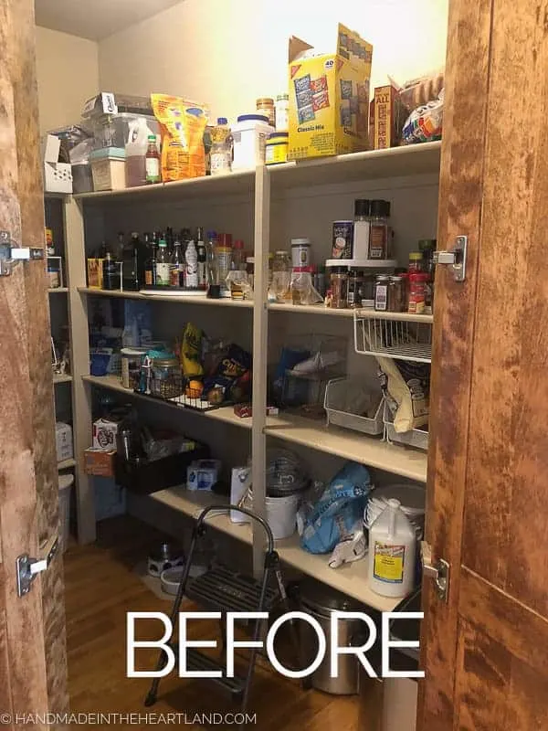 Image of before pantry organization