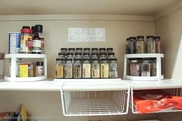 Image of organized spices in pantry