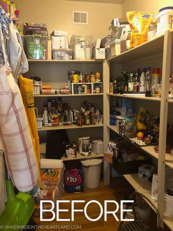 image of before pantry organization