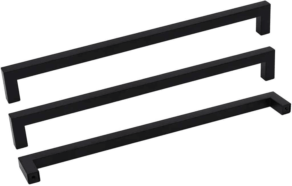 solid black cabinet pulls