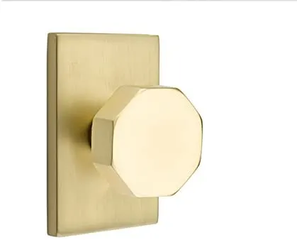 brass hexagon door handle by Emtek