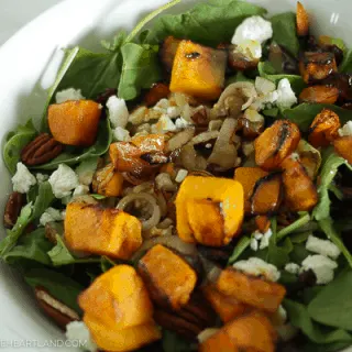 Roasted Butternut Squash Salad with Maple Dijon Dressing