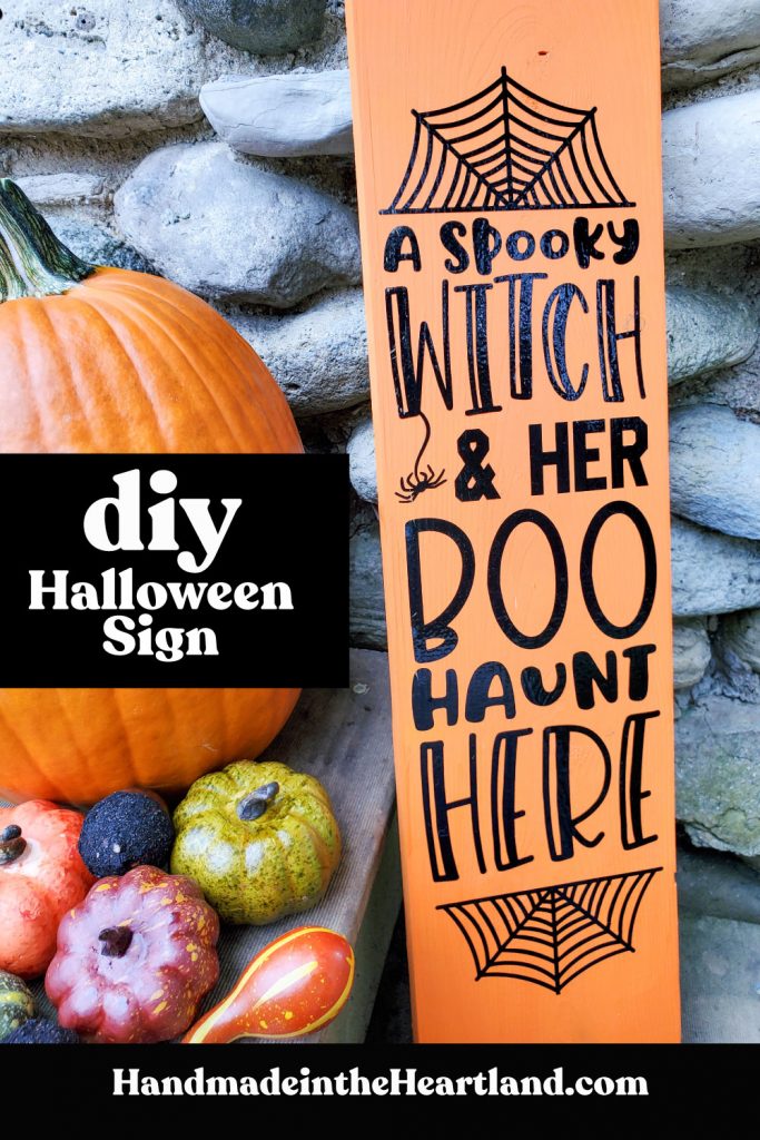 DIY Halloween Sign Pinterest Image