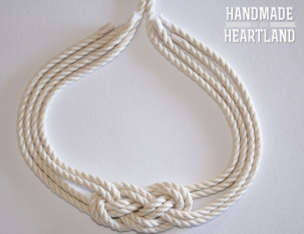 Handmade Cotton Sailor Knot Earrings 