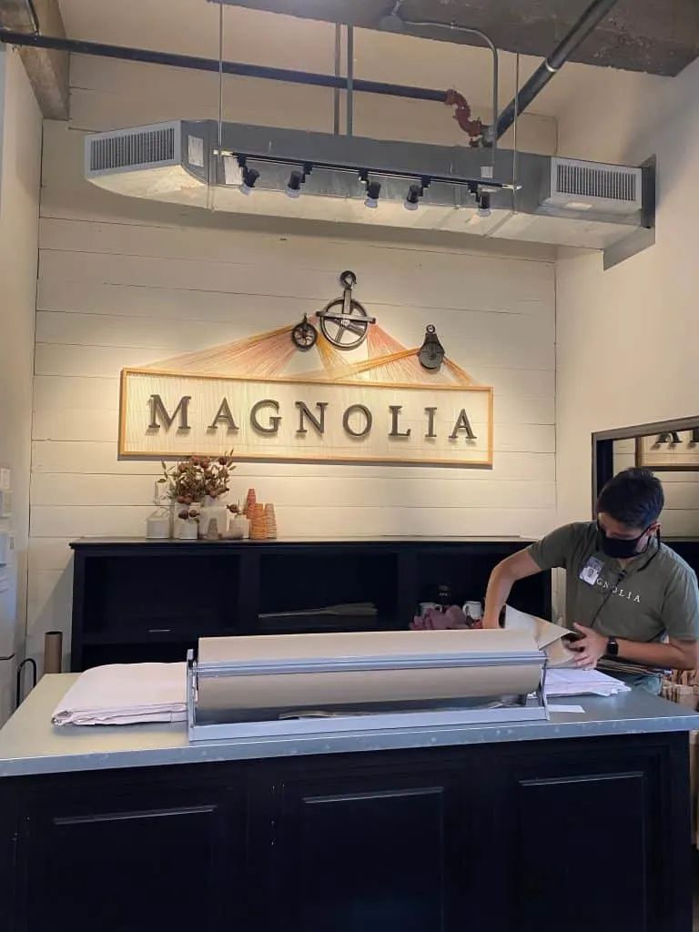 Behind the register at Magnolia Market