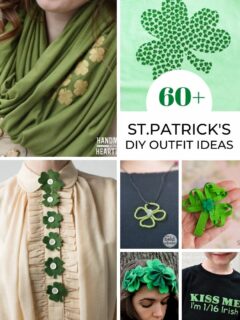 collage image of diy outfit ideas for St. Patrick's Day