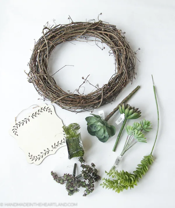 supplies for making succulent wreath