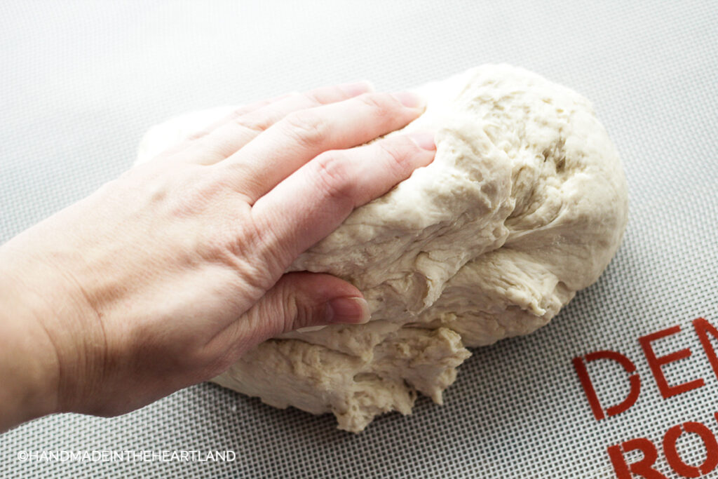 dough on nonstick mat on counter