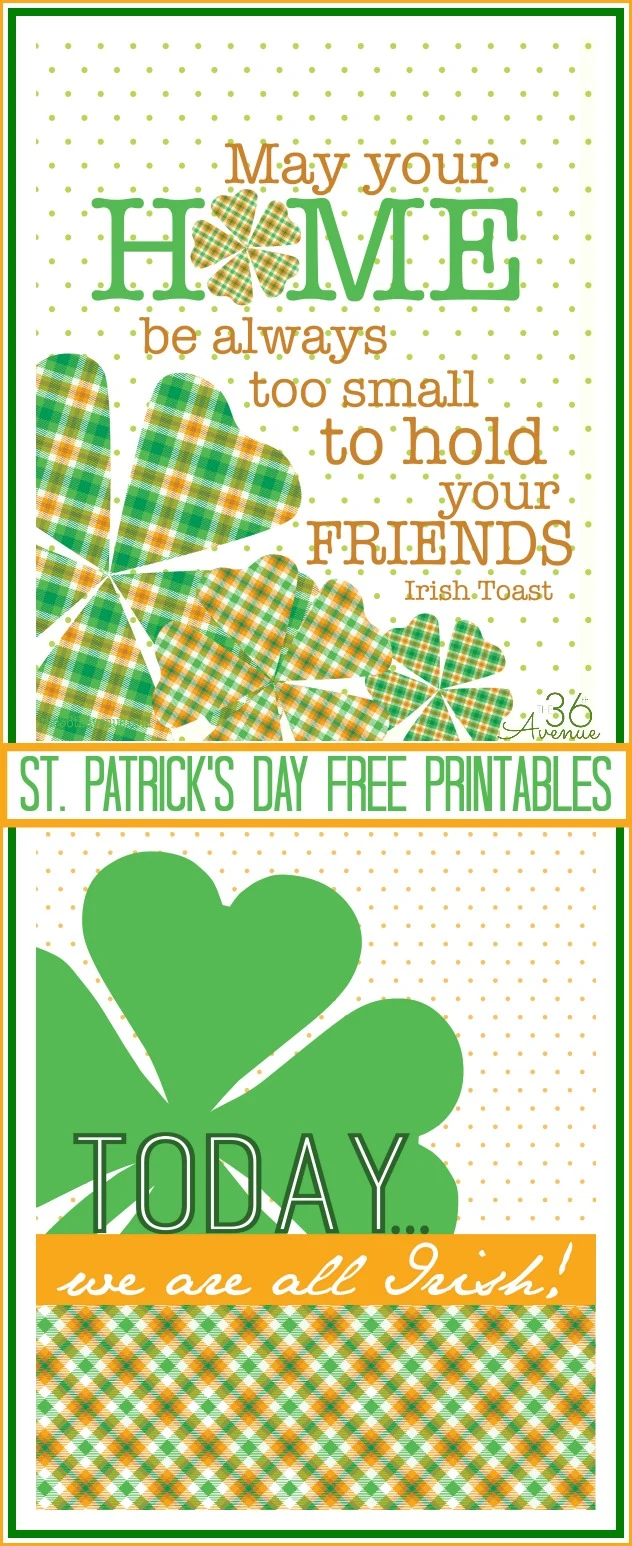 Free Printable Irish Blessings for Saint Patrick's Day Decor - Hand  Lettered Printables